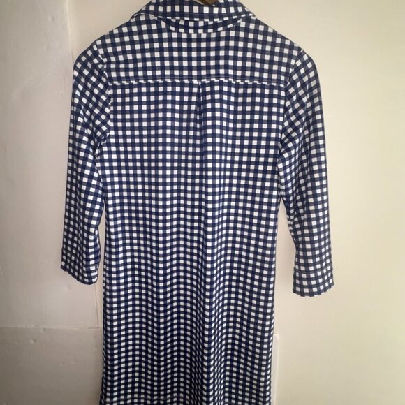 NWOT Southern Tide Nautical Navy Jessica Gingham Performance Collared Dress XS - Picture 14 of 14